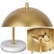 Jonathan Y Ella 20.7" Dome Metal with Marble Base LED Table Lamp, Gold/White JYL1071A - alternate 2