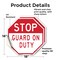 Signmission Stop Guard on Duty, 18 inch X 18 inch, Vinyl Decal, 2PK OC-D-2PACK-18-258 - alternate 2