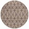 Homeroots 8' Ivory Taupe And Beige Round Floral Washable Indoor Outdoor Area Rug 582280 - alternate 1
