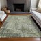 Homeroots 9' X 12' Green And Gray Abstract Washable Indoor Outdoor Area Rug 605552 - alternate 4