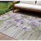 Homeroots 9' X 12' Purple And Lavender Floral Washable Indoor Outdoor Area Rug 582768 - alternate 1