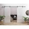 Sartodoors Double Barn Door 36 x 84 inches, Planum 0010 Gloss White, 13FT Rail Track Set, Solid Panel Interior PLANUM0010DB-B-GLOS-3684 - alternate 1