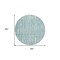 Homeroots 8' Teal Blue And Ivory Round Abstract Washable Indoor Outdoor Area Rug 588518 - alternate 3