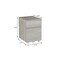 Homeroots 16" Gray Wood Drawer Filing Cabinet 723074 - alternate 2