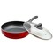 Oster Herscher 3.5 Quart Aluminum Saute Pan with Tempered Glass Lid in Red 92325.02 - alternate 2