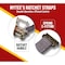 Mytee Products 50 Pack 2ft'x16ft Grey Heavy Duty E Track Ratchet Strap for Enclosed Trailers, 4000 lbs, 50PK ETKRS216x50 - alternate 3