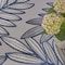 Homeroots 8' X 11' Navy Blue And Ivory Botanical Leaves Indoor Outdoor Area Rug 546696 - alternate 2