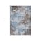 Homeroots 9' X 12' Brown And Sky Blue Abstract Washable Indoor Outdoor Area Rug 631967 - alternate 2