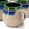 Meritage Lexington 4 Piece 20 Ounce Stoneware Two Tone Mug Set in Green Multi 121834.01 - alternate 3