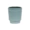 Homeroots Celadon Ceramic 35 Ounce Striped Round Distressed Pot Planter 487403 - alternate 3