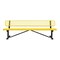 Leisure Craft Bench/Back, Surface Mount, 8ft., Yellow B8WBSM-YELLOW - alternate 1
