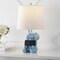 Jonathan Y Kairi 21" Modern Shabby Chic Resin/Iron Happy Elephant LED Kids' Table Lamp with Phone Stand, Blue JYL4060C - alternate 2