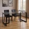 Homeroots 55" Gray And Black Glass And Metal Sled Base Dining Table 568211 - alternate 3
