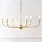 Jonathan Y Ainsley 35" 6-Light Grand Traditional Farmhouse Adjustable Swooping Arm Candle-Style Metal LED Chand JYL9562B - alternate 5
