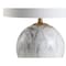 Jonathan Y Luna 21.5" Faux Marble Resin LED Table Lamp, White/Brass Gold JYL1064A - alternate 3