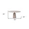 Homeroots 54" Brown And Gold Rounded Solid Wood And Metal Pedestal Base Dining Table 380485 - alternate 3
