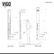 Vigo 68 in. H x 6 in. W 6-Jet Shower Panel System with Fixed Rainhead & Hand Shower Wand, Stainless Steel VG08005 - alternate 4