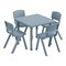 Flash Furniture 5 PC Plastic Activity Table and 4 Chairs Set, 10.5 in Seat Height-Dusty Blue YU-YCX-0023-2-SQR-TBL-DSTYBL-E-GG - alternate 3