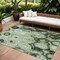 Homeroots 9' X 12' Artichoke Green And Emerald Abstract Washable Indoor Outdoor Area Rug 577155 - alternate 1