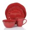 Elama Rustic Birch 16 Piece Stoneware Dinnerware Set in Red EL-RUSTICBIRCHRED - alternate 3