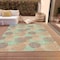 Homeroots 5' X 8' Beige Aqua And Orange Polka Dot Washable Indoor Outdoor Area Rug 614648 - alternate 2