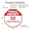 Signmission Private Property No Trespassing, 10 Inch X 10 Inch, Aluminum Metal Signs OC-A-10-160 - alternate 4