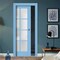 Sartodoors Slab Barn Door Panel Frosted Glass 36x84 Solid Core Modern Interior VEREGIO7412S-AQU-3684 - alternate 1