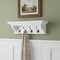 Homeroots Classic White Wood Wide Four Hook Hanging Coat Rack 397774 - alternate 2