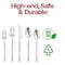 Smarty Had A Party Silver Moderno Plastic Cutlery Set - Spoons, Forks, Knives, Mini Spoons, Mini Forks (300 Guests), 1500PK 9330-SSPCS-CASE - alternate 2