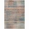 Homeroots 3' X 5' Copper Gray And Blue Striped Washable Indoor Outdoor Area Rug 588052 - alternate 2