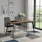 Homeroots 59" Walnut and Black Wood Dining Table 631302 - alternate 2