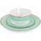 Martha Stewart Gold Rimmed 12 Piece Fine Ceramic Dinnerware Set in Mint 97241.12 - alternate 4