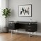 Homeroots 60" Black and Silver Computer Desk With Three Drawers 333366 - alternate 4