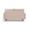Homeroots 69" Beige Velvet Sofa With Dark Brown Legs 543717 - alternate 5