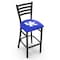 Holland Bar Stool Co 30" Blk Wrinkle Kentucky "UK" Stationary Bar Stool, Ladder Back L00430UKY-UK - alternate 1