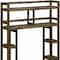 Homeroots Chestnut Finish 2 Tier Solid Wood Over Toilet Organizer 380014 - alternate 4