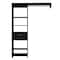 Homeroots 59" Black Manufactured Wood Closet System 535186 - alternate 1