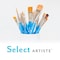 Princeton Select Artiste Lunar Mop Brush, Natural, Short Handle Mixed Media, Size 1/2 inch, 3PK P3750LM050 - alternate 3