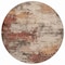Homeroots 8' Rust And Beige Round Abstract Washable Indoor Outdoor Area Rug 630629 - alternate 2
