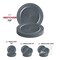 Smarty Had A Party 7.5" Matte Charcoal Gray Round Disposable Plastic Appetizer/Salad Plates (120 Plates), 120PK 4857CHGR-CASE - alternate 3