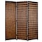 Homeroots 72" Brown Wood Folding Three Panel Screen Room Divider 274906 - alternate 3