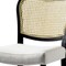 Homeroots 31" White and Black Fabric and Solid Wood Bar Height Bar Chair 632470 - alternate 4