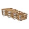 Homeroots Set of Four Natural Solid Wood And Metal Crate, 4PK 487684 - alternate 3