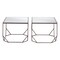 Homeroots Set of Two Silver and Bronze Mirrored Glass and Steel Square Abstract Bunching Coffee Tables 572205 - alternate 5