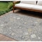 Homeroots 8' X 10' Gray Gold And Ivory Oriental Washable Indoor Outdoor Area Rug 598049 - alternate 1