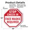 Signmission Stop Check-in Face Masks Required, 10 inch X 10 inch, Aluminum Metal Signs, 2PK OC-A-2PACK-10-54 - alternate 3