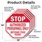 Signmission Stop Authorized Personnel Only Beyo, 10 inch X 10 inch, Aluminum Metal Signs, 5PK OC-A-5Pack-10-179 - alternate 2