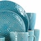 Elama Aqua Lily 16 Piece Luxurious Stoneware Dinnerware with Complete Setting for 4 EL-AQUALILY - alternate 3