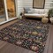 Homeroots 8' X 10' Black Red And Gold Floral Washable Indoor Outdoor Area Rug 604638 - alternate 4