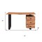 Homeroots 54" Brown and Black Solid Wood and Metal Writing Desk and Bookshelf Set With Three Drawers 634362 - alternate 2